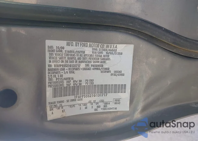 1FAFP55S21G131717: 43663499