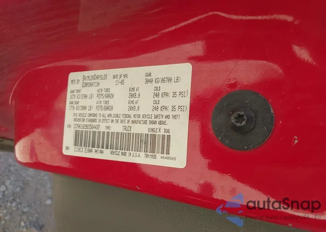 1D7HA18296S564437: 43663521