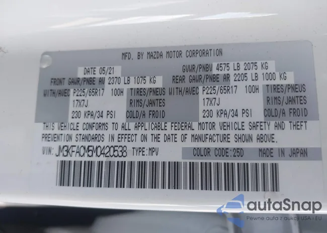 JM3KFACM5M0420538: 43663563