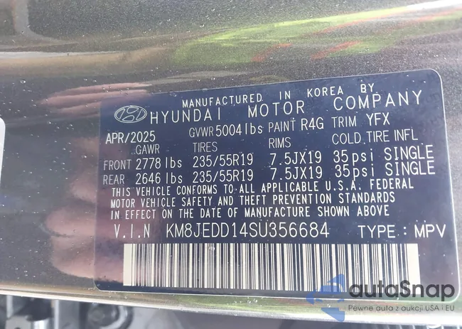 KM8JEDD14SU356684: 43663709