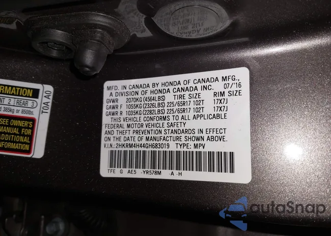 2HKRM4H44GH683019: 43662867