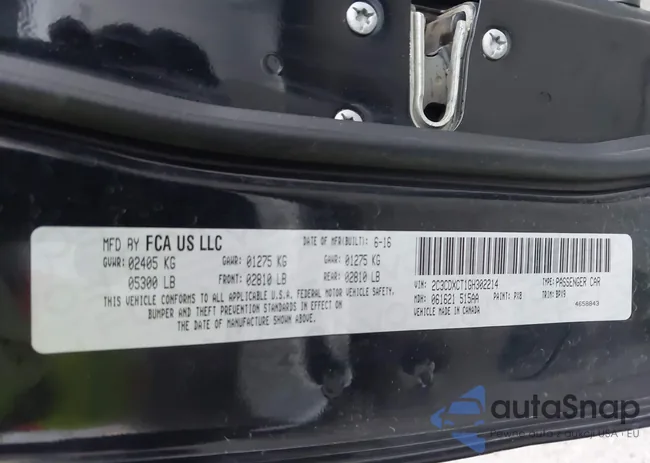 2C3CDXCT1GH302214: 43663016