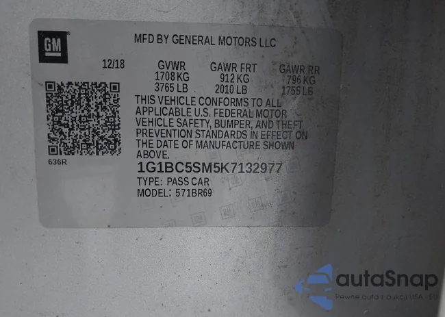 1G1BC5SM5K7132977: 43663129