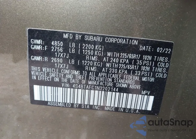 4S4BTAFC1N3202144: 43664385