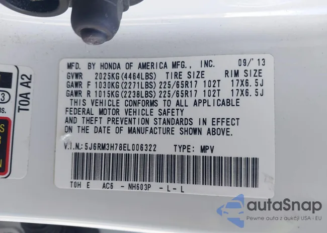 5J6RM3H78EL006322: 43664715