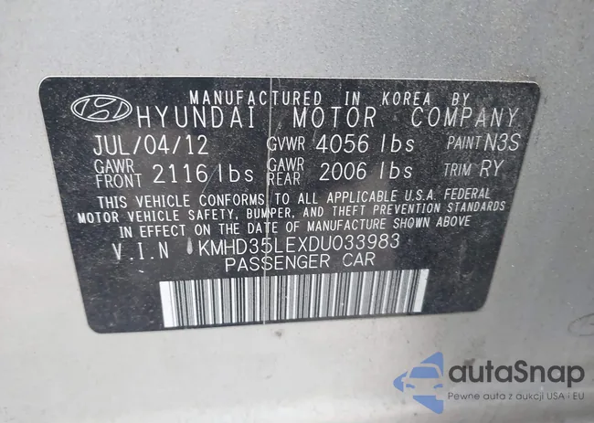 KMHD35LEXDU033983: 43665193