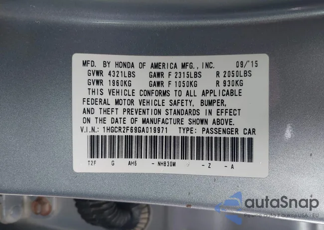 1HGCR2F69GA019971: 43665505