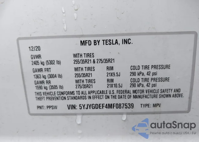 5YJYGDEF4MF087539: 43665516