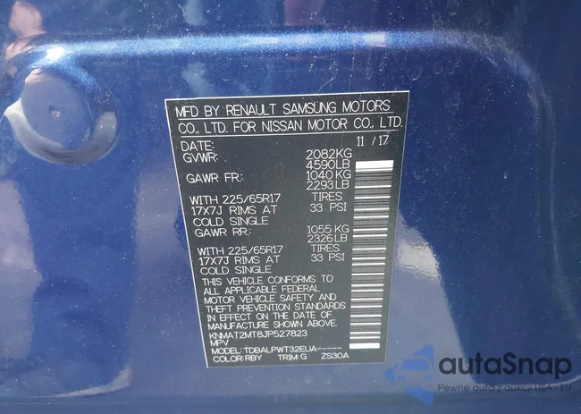 KNMAT2MT8JP527823: 43665655