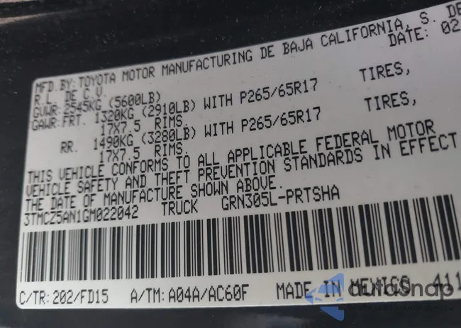 3TMCZ5AN1GM022042: 43664861