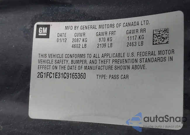 2G1FC1E31C9165360: 43665162