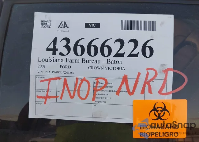 2FAFP74W91X201269: 43666226