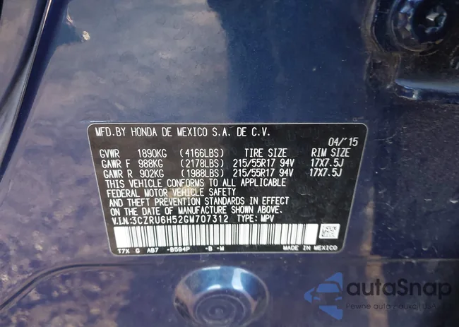 3CZRU6H52GM707312: 43666404