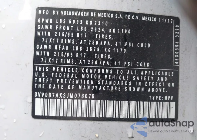 3VV0B7AX3JM078075: 43666418