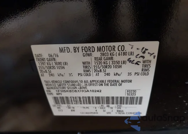 1FM5K8D8XHGA10242: 43666596