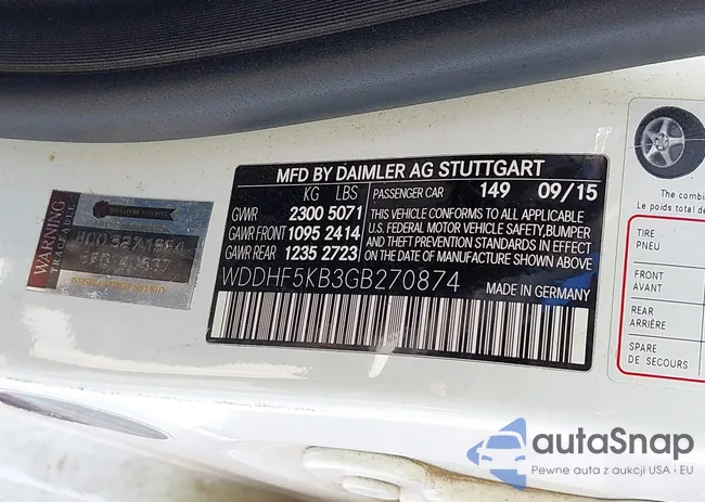 WDDHF5KB3GB270874: 43666598