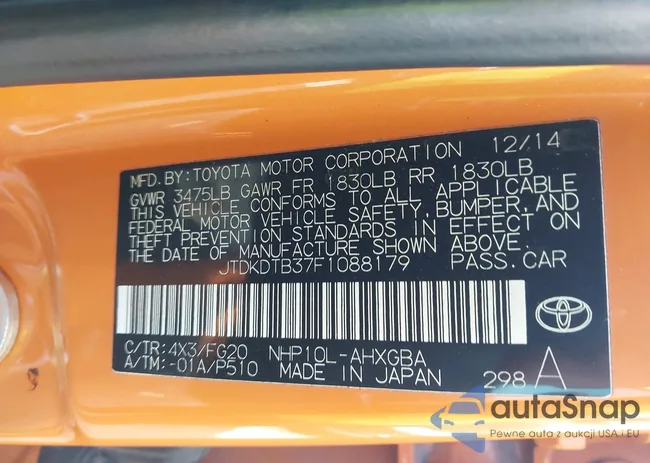 JTDKDTB37F1088179: 43666609