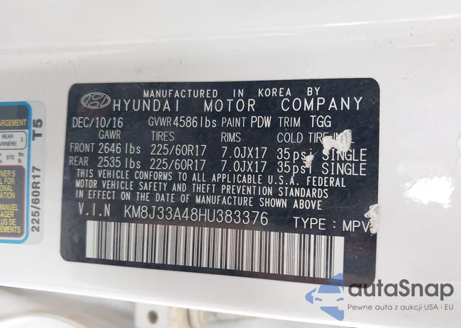 KM8J33A48HU383376: 43665860