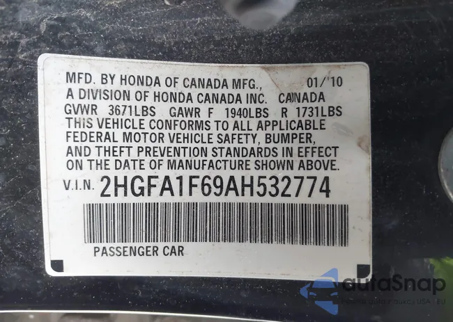 2HGFA1F69AH532774: 43665914