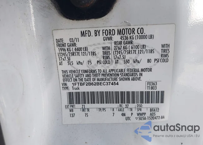 1FTBF2B62BEC37454: 43667576