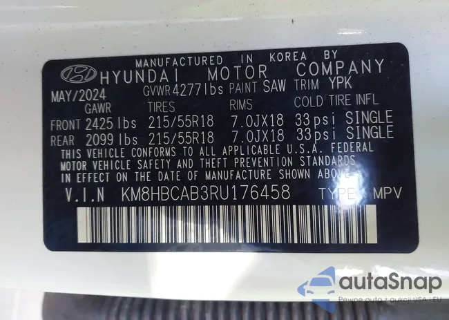 KM8HBCAB3RU176458: 43666883