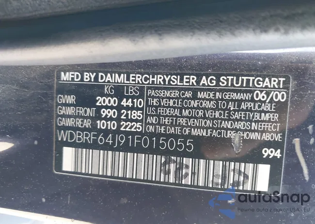 WDBRF64J91F015055: 43667006