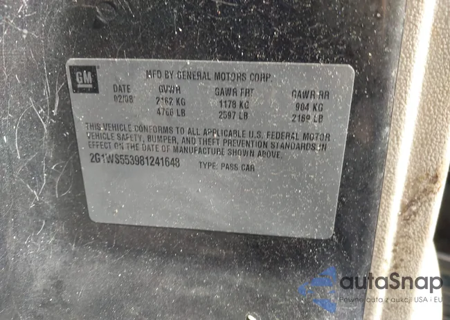 2G1WS553981241648: 43667110