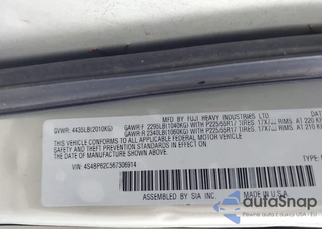 4S4BP62C567306914: 43668461