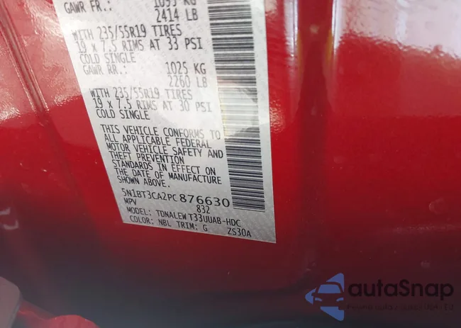 5N1BT3CA2PC876630: 43668465