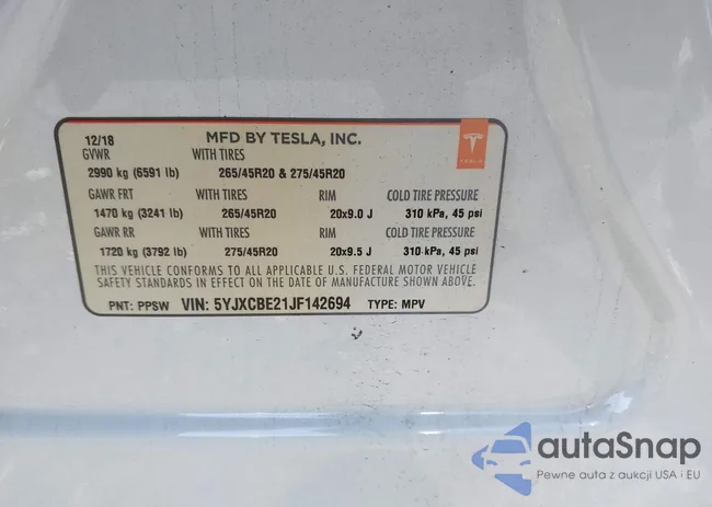 5YJXCBE21JF142694: 43668487