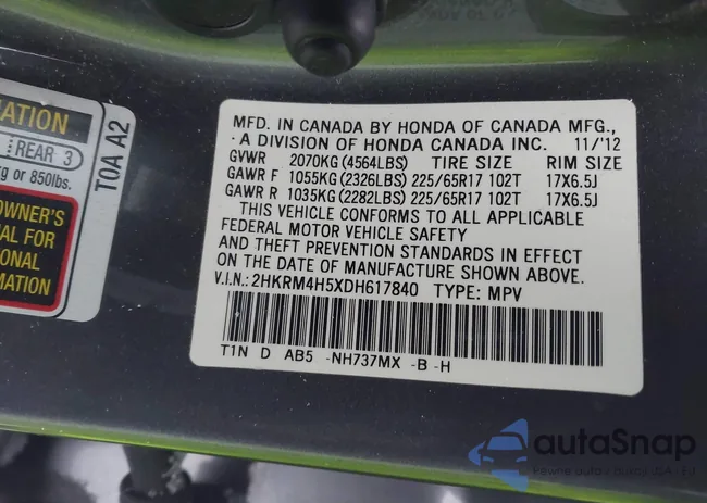 2HKRM4H5XDH617840: 43668738