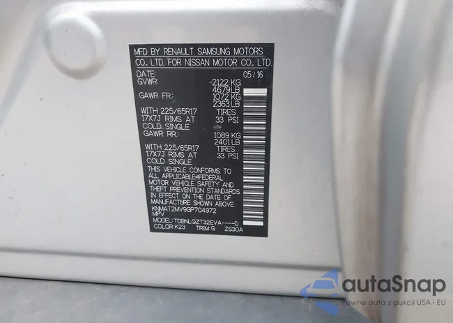 KNMAT2MV9GP704972: 43667830