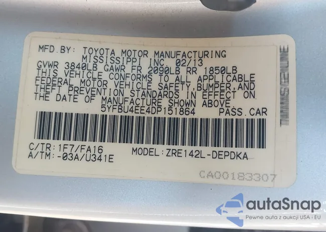 5YFBU4EE4DP151864: 43668038