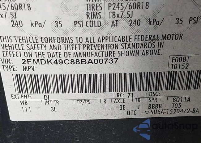 2FMDK49C88BA00737: 43668159