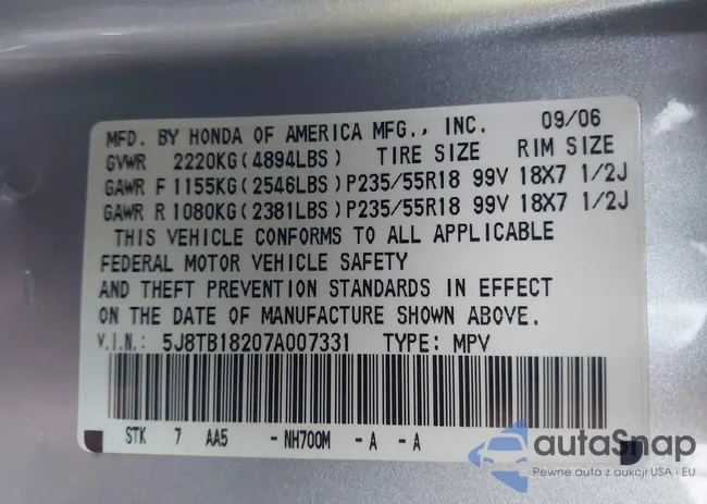 5J8TB18207A007331: 43669442