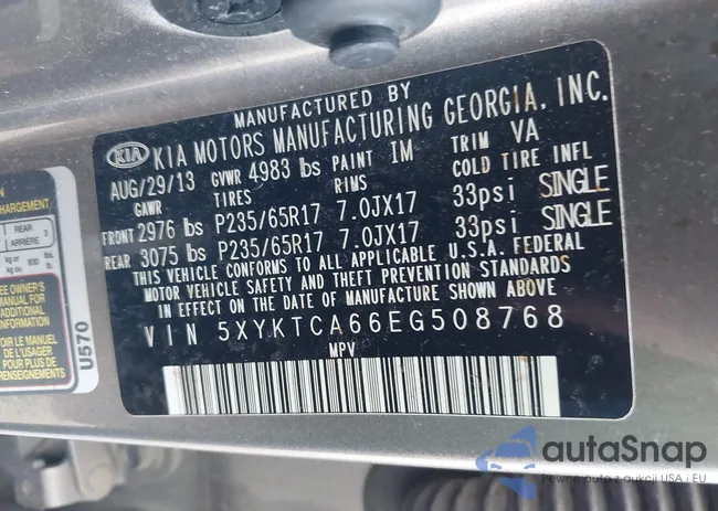 5XYKTCA66EG508768: 43669512