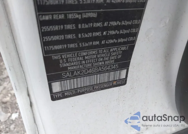 SALAK2D46BA564345: 43669523