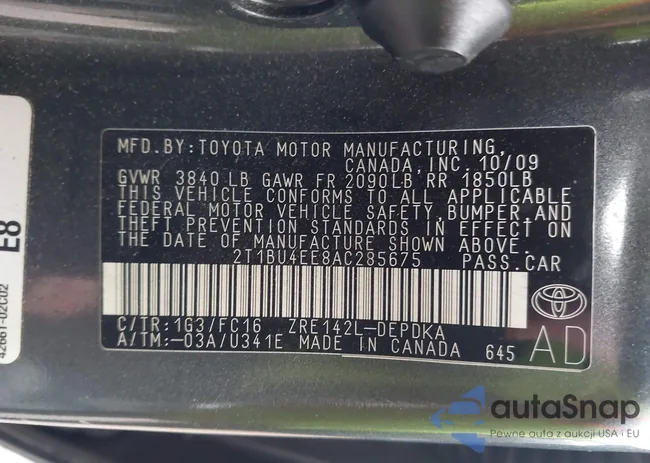 2T1BU4EE8AC285675: 43669526