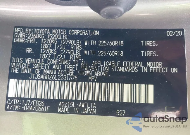 JTJSARDZ6L2231378: 43668797