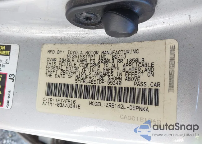 5YFBU4EE1DP155340: 43668958