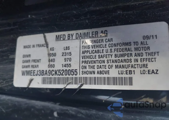 WMEEJ3BA9CK520055: 43669072