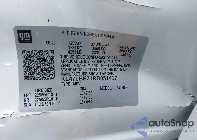 KL47LBE21RB051417: 43670328