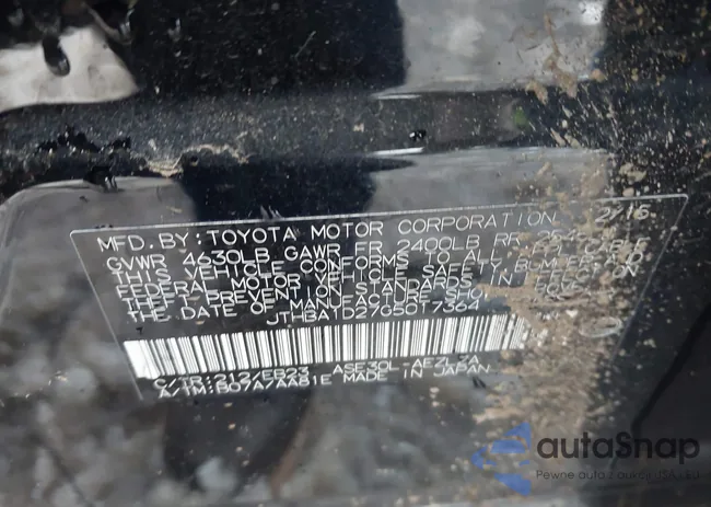 JTHBA1D27G5017364: 43670353