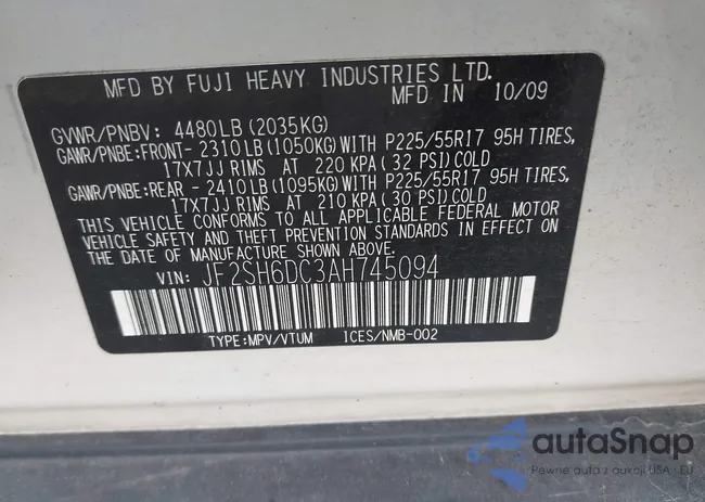 JF2SH6DC3AH745094: 43669878