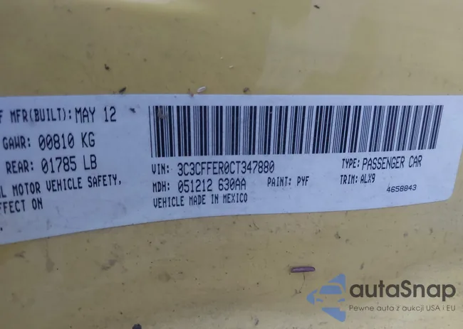 3C3CFFER0CT347880: 43669946