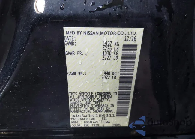 1N4AL3AP1HC166911: 43670082