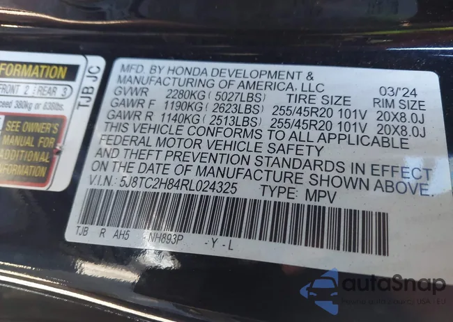 5J8TC2H84RL024325: 43671253