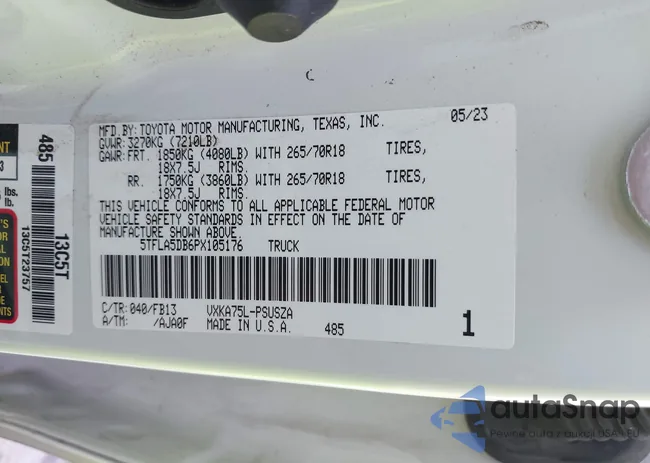 5TFLA5DB6PX105176: 43671277