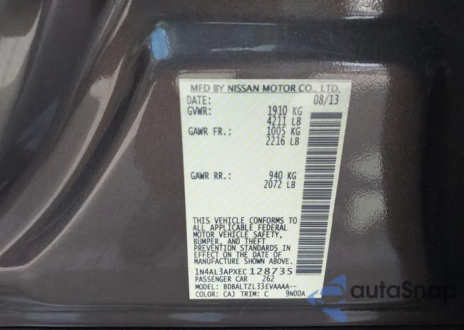 1N4AL3APXEC128735: 43671436