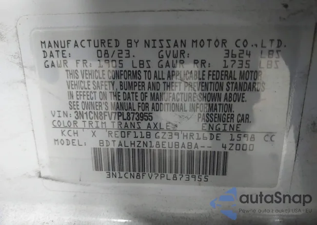 3N1CN8FV7PL873955: 43671502